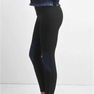 Gap Sculpt Faux Suede Sleek Leggings XS True Black